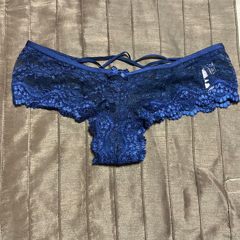 Cheeky Navy Blue Lace Panties